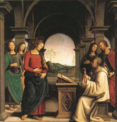 PERUGINO, Pietro The Vision of St Bernard (mk08) Norge oil painting art